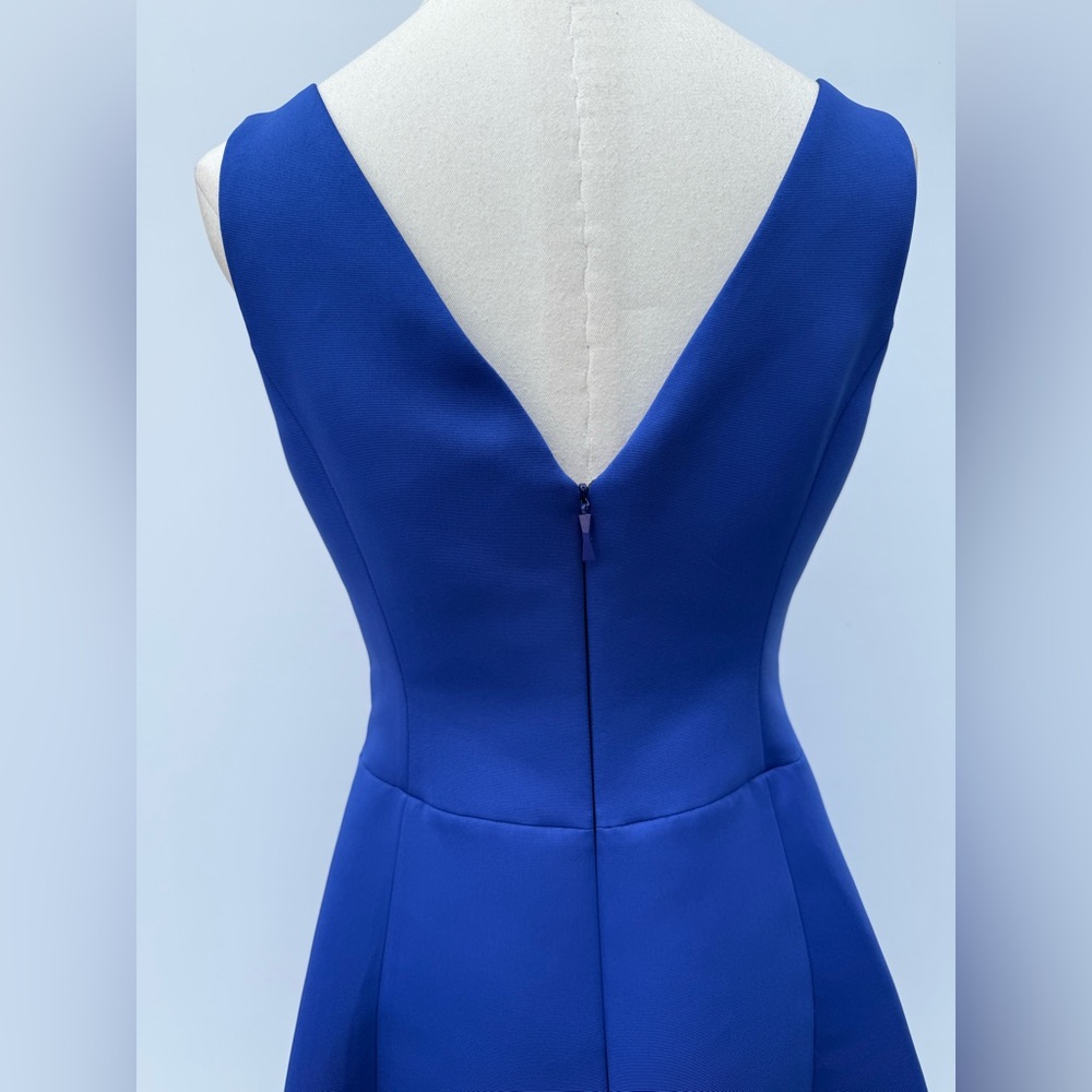 Kate Spade New York Cobalt Blue V-Back Structured Sleeveless Dress NWT Size 2 - Picture 11 of 13